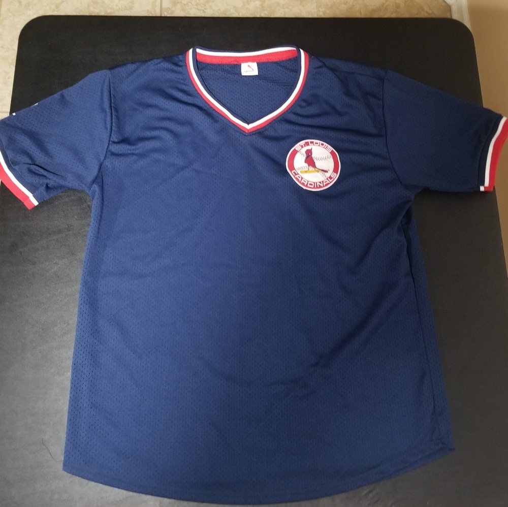 St. Louis Cardinals baseball jersey.